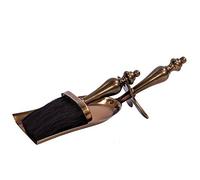 "Merradew Manor" Antique Bronze Fireside Brush & Pan Set - Heavy Duty Fireplace Tool with Ergonomic Handles - Compact Ash & Debris Removal, Hearth Accessories for Log Burner Open Fire