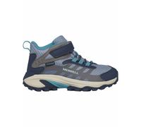 Merrell - Day hiking boots - Moab Speed Mid 2 A/C Wp Stone/Blue/Turquoise - Kid Size 30 Blue 30