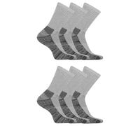 Merrell Everyday Work Crew Socks 6-Pair Gray Heather LG-XL (US Men's 13-15)