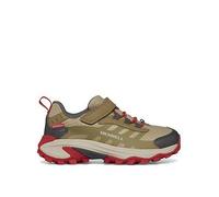 Merrell Kids Moab Speed Low Waterproof Shoes - Green, Beige, Size 13 Younger Beige
