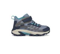 Merrell Moab Unisex Speed 2 Mid Alternative Closure Waterproof Hiking Boots for Kids, Turquoise Blue Stone, 38 EU