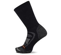 Merrell Men's and Women's Zoned Cushioned Wool Hiking Crew Socks-1 Pair Pack-Breathable Arch Support, Black, Small-Medium