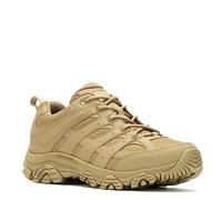 Merrell Men's Moab 3 Mid Response Tactical Waterproof Boots, Lightweight Full Grain Leather Work Hiking Outdoor Shoes, Dark Coyote, 9.5 Wide