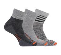 Merrell Merino Wool Work Quarter Socks 3-Pair Multicolor MD-LG (US Men's 10-13)