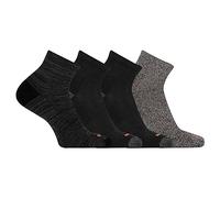 Merrell Midweight Cushion Ankle Quarter Socks 4-Pair Black SM/MD (US Men's 5-8.5, Women's 5-9.5)