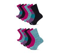 Merrell - Mens Crew Socks, Thick Socks, Warm Socks for All Seasons, Long Lasting with Reinforced Heel and Toe, Supportive, Moisture-Wicking and Odor-Resistant, Multipack (PKAST) (S/M) (12pk)