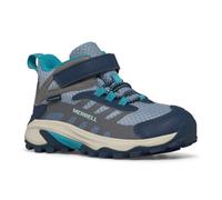 Merrell Moab Speed 2 Mid Alternative Closure Waterproof Hiking Boot Unisex Child, Turquoise Blue Stone, 4 UK