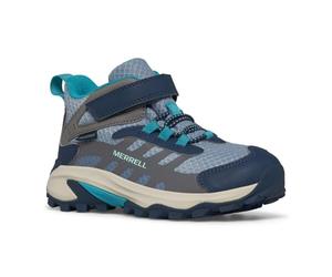 Merrell Moab Speed 2 Mid Alternative Closure Waterproof Hiking Boot Unisex Child, Turquoise Blue Stone, 33.5 EU