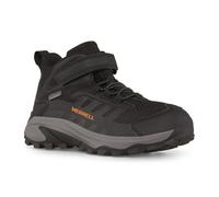 Merrell Moab Speed 2 Mid Waterproof Kids Boots Black/Orange 4 UK Child