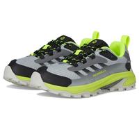 Merrell - Unisex Children's Moab Speed 2 Low Waterproof Hiking Shoes, Grey/Black/Citron, 18.0 cm