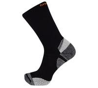 Merrell Unisex Men's and Women's Trail Running Cushioned Socks - 1 Pair Pack - Unisex Anti-slip Heel and Arch Compression, Black, Medium-Large