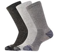 Merrell Unisex's 3 Pack Cushioned Performance Hiker (Low/Quarter/Crew Socks) Casual, Charcoal Heather, X-Large (Pack of 3)