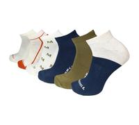 Merrell Unisex's Men's and Women's Recycled Cushioned Socks Pack-Hiking Arch Support & Moisture Management Low Cut, Navy Assorted (6 Pairs), Small-Medium (Pack of 6)