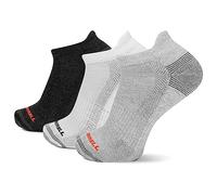 Merrell Unisex's Men's and Women's Recycled Everyday Half Cushion Low Cut Tab Socks-3 Pairs-Breathable Hiking Casual, Gray Assorted, X-Large (Pack of 3)
