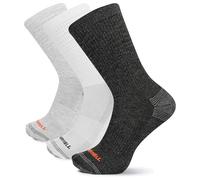 Merrell Unisex's Men's and Women's Recycled Everyday Half Cushion Crew Socks-3 Pairs-Breathable Hiking Casual, Gray Assorted, X-Large (Pack of 3)