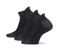 Merrell Unisex's Men's and Women's Recycled Everyday Half Cushion Low Cut Tab Socks-3 Pairs-Breathable Hiking, Black, Medium-Large