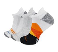 Merrell Unisex's Men's and Women's Recycled Everyday Socks-3 Pair Pack-Repreve Mesh, Low Cut Tab-Black Hike on, Small-Medium