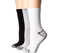 Merrell Women's 3 Pack Cushioned Hiker Socks Casual, Grey Assorted (Crew), S (Pack of 3)