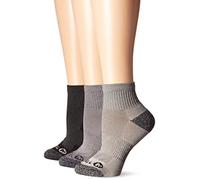 Merrell Women's 3 Pack Performance Cushion Quarter Hiking Socks, Charcoal Black (Quarter), S-M UK