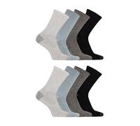 Merrell - Womens and Mens Crew Socks, Midweight Thick Socks, Warm Socks with Half-Cushioned Support, Unisex, Moisture-Wicking and Odor-Resistant, Multipack (Grey) (M/L) (8 Pack)