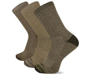 Merrell Women's Men's and Women's Wool Everyday Hiking Socks - 3 Pairs - Cushioned Moisture Wicking Casual Sock (pack of 3)