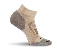 Merrell Women's Men's Zoned Cushioned Wool Hiking Ankle Socks-Breathable Arch Support, Oatmeal Heather, S-M