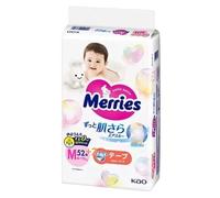MERRIES Japanese Diapers, M, 6-11 kg, 52+2 pcs.