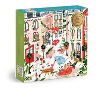 Merriest Village 1000 Piece Foil Puzzle by Galison, Sabina Fenn - 9780735389083