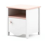 merrill kids wooden bedside cabinet with 1 door in matt white