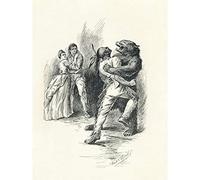 Merrill Last Mohicans Hawk-Eye Magua Illustration Premium Wall Art Canvas Print 18X24 Inch