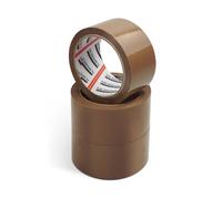 Merrimen 3 Pack Strong Heavy Duty Roll Pack Packaging Tape, 48MM x 66M in Brown Merrimen Brown