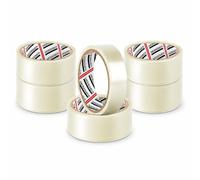 Merrimen 6 Pack Heavy Duty Clear Adhesive Cellotape - 24mm x 40m x 45mic, Strong & Durable, Easy Tear, No Residue, Perfect for Packaging, Crafts, Shipping, and Office Use, Premium OPP Acrylic Tape
