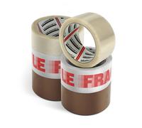 Merrimen Strong Heavy Duty Mixed Roll Pack Packaging Tape, Secure Sticky Sealing Tape for Parcel Boxes, Moving Boxes, Large Postal Bags for Long Term Storage, (48MM x 66M) (6 rolls, Mixed)