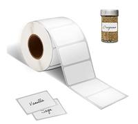 MERRIMEN Blank White Labels Stickers Roll of 300pcs - 89 x 36 mm | Self Adhesive Address Labels on a Roll, Plain Mailing Postage Stickers | Multipurpose for Labelling Envelopes, Parcels, Boxes & More
