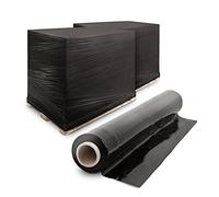 Merrimen Heavy Duty Pallet Stretch Shrink Wrap Roll, Strong & Secure Packaging Plastic Cling Film, Ideal for Packing, Moving Heavy Objects and Shifting Fragile Items (Black, 400mm x 150m)