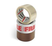 Merrimen Strong Heavy Duty Mixed Roll Pack Packaging Tape (48mm X 66M) (3 Rolls, Mixed)