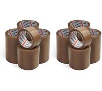 Merrimen Strong Heavy Duty Roll Pack Brown Packaging Tape, Secure Sticky Sealing Tape for Parcel Boxes, Moving Boxes, Large Postal Bags for Long Term Storage, (48MM x 66M) (12 rolls, Brown)