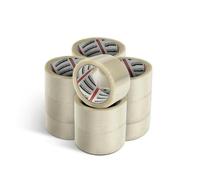 Merrimen Strong Heavy Duty Roll Pack Clear Packaging Tape (48mm X 66M), 12 Rolls, Clear