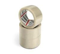 Merrimen Strong Heavy Duty Roll Pack Clear Packaging Tape, Secure Sticky Sealing Tape for Parcel Boxes, Moving Boxes, Large Postal Bags for Long Term Storage, (48MM x 66M) (3 rolls, Clear)