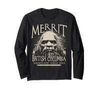 Merrit British Columbia Bigfoot 1893 Sasquatch Ivory Art Long Sleeve T-Shirt