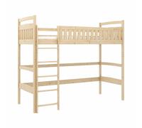 merritt wooden bunk bed with bonnell mattress and ladders in pine
