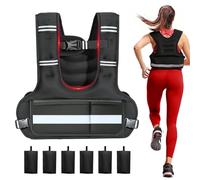 MerriVibe Weighted Vest for Women & Men, Adjustable Weights 8-18lbs for Walking, Running, Rucking - Strength Training Weighted Vest with U-Shaped Breathable Design, Adjustable Straps, and Large Phone