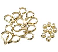 Merriway BH00003 (52 Pcs) EB Brass Plated Banjo Bookcase Steel Stud and Socket Shelf Support Kit - Pack of 40 Sockets and 12 Studs