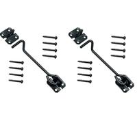 Merriway BH00015 Wire Cabin Hook, 150mm (6 inch)-Black Japanned (Pack of 2)