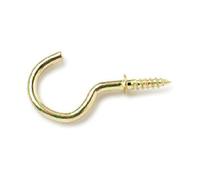 Merriway BH00034 Cup Hook Brassed 25mm -35 Pcs