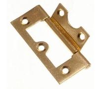 Merriway® BH00055 63mm Electro Brassed Flush Hinge (Pack of 8)