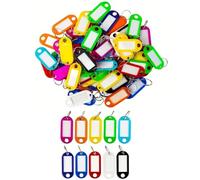 Merriway BH00065 Coloured-24 Pcs Assorted Key Ring Tags Coloured