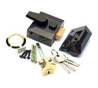 Merriway BH00202 Nightlatch Narrow Double Locking Grey-1 Pcs