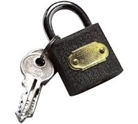 Merriway BH00210 Padlock - Heavy-Duty Black Iron 32mm -2 Pcs