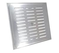 Merriway BH00357 9 x 9 inch Adjustable Sliding Hit and Miss Air Vent Grille (Overall Vent Size: 240 x 240mm), Aluminium